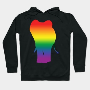 Rainbow Silhouette Elephant Pride Hoodie